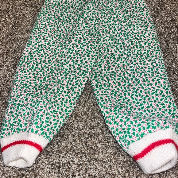 Vintage Baby 24 Month Pants Christmas 90s Quilted Pattern Polyester Cotton Blend - Picture 2 of 5